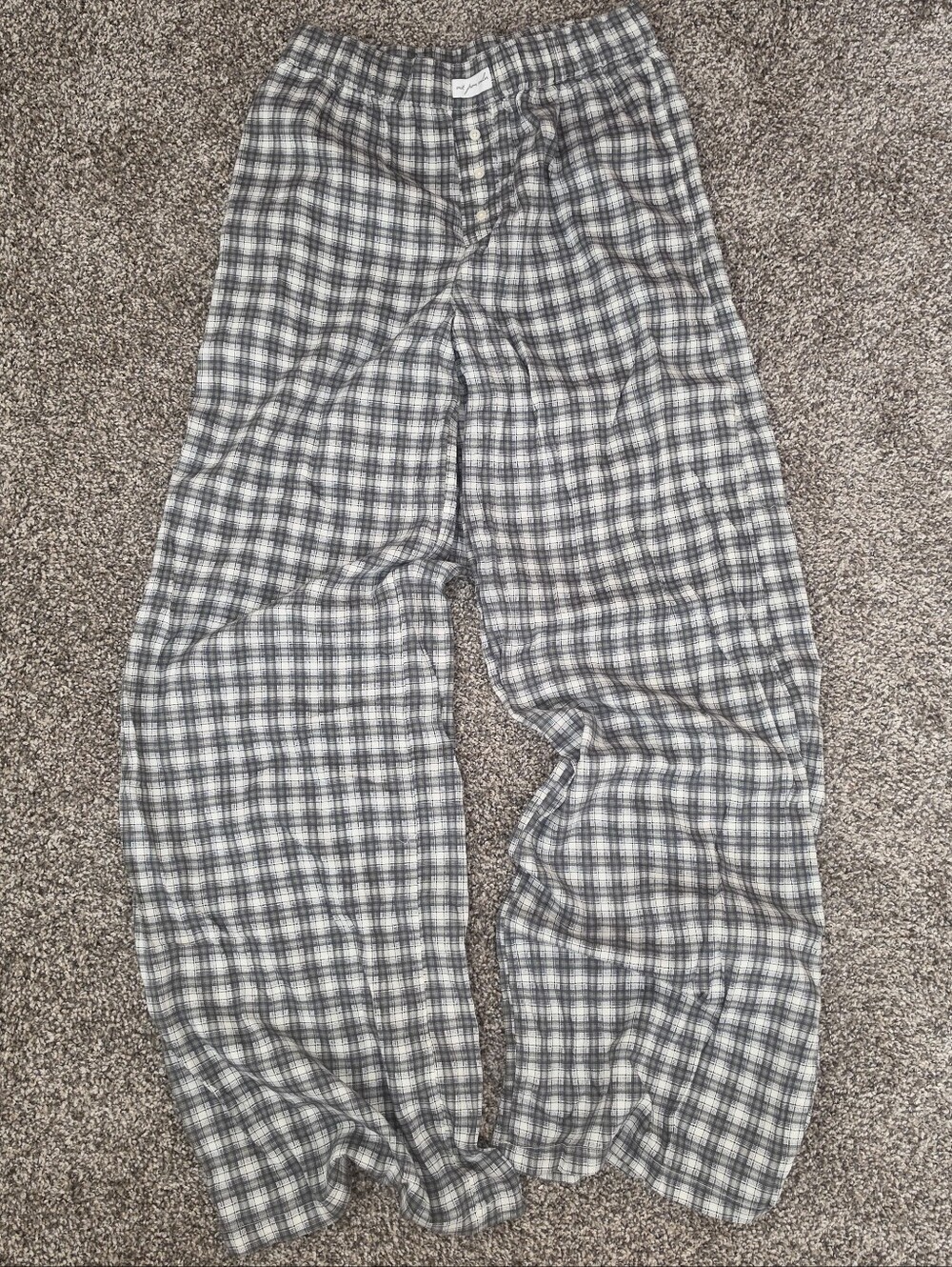 Urban Outfittees Out From Under Womans Avril Boxer Plaid Grey Pants